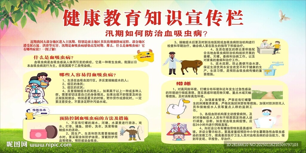 血吸蟲病防治知識宣傳欄