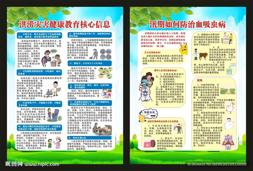 洪澇災害防病知識海報