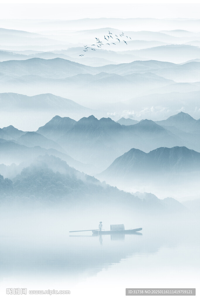 豎幅玄關(guān)水墨畫