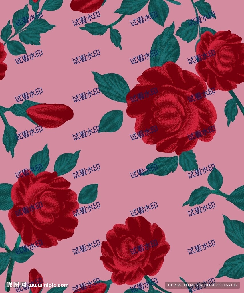 手繪花玫瑰