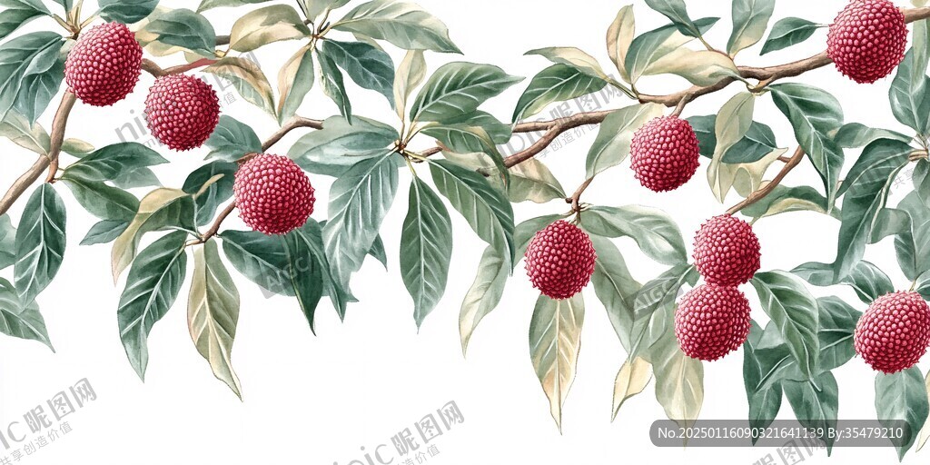 貴妃荔枝插畫