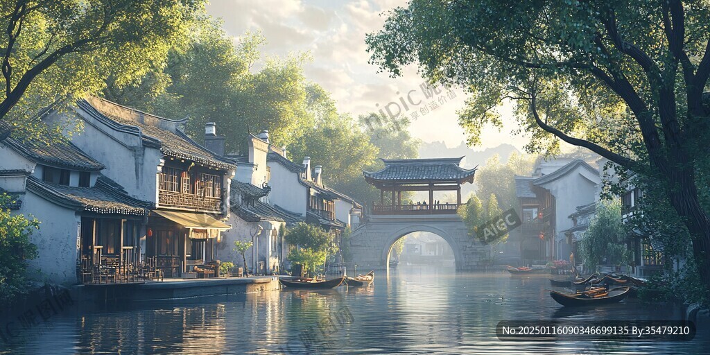 江南水鄉(xiāng)模擬場景