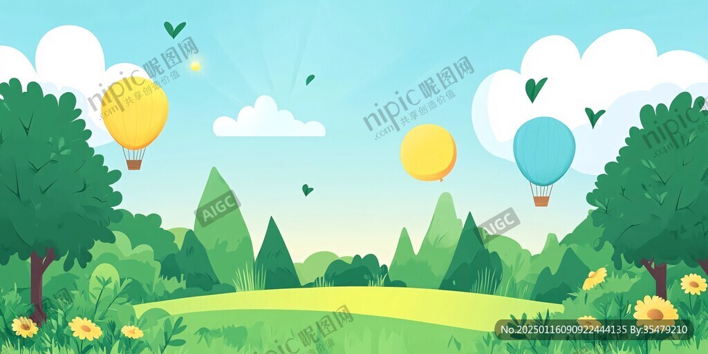 扁平風(fēng)自然風(fēng)景