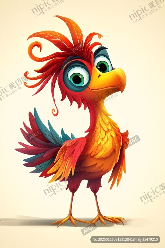 卡通鳳凰形象