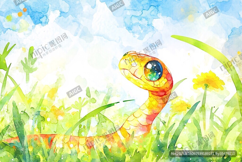 蛇六月插畫