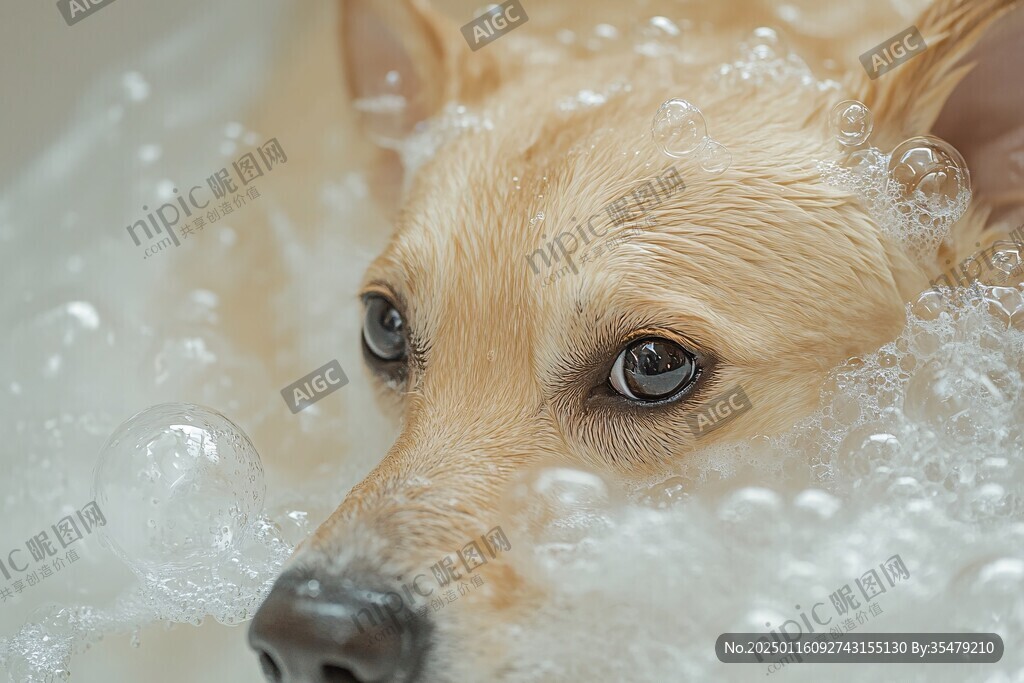 狗狗洗澡泡泡