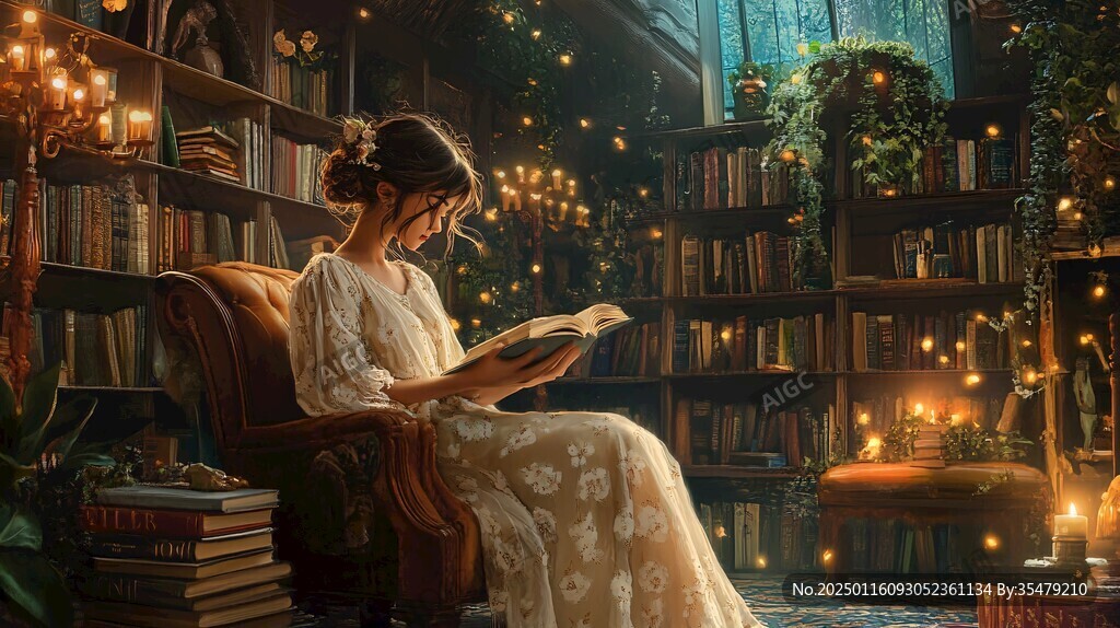 燈下看書