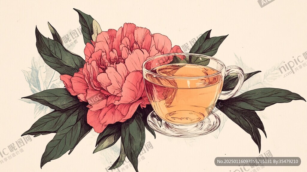 花茶插畫設計