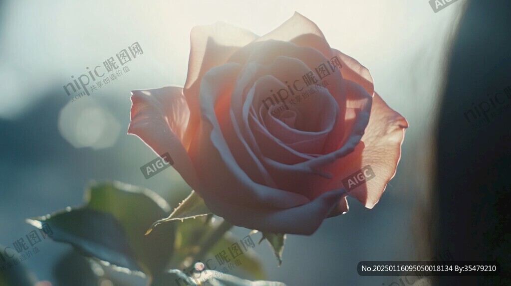 逆光玫瑰花