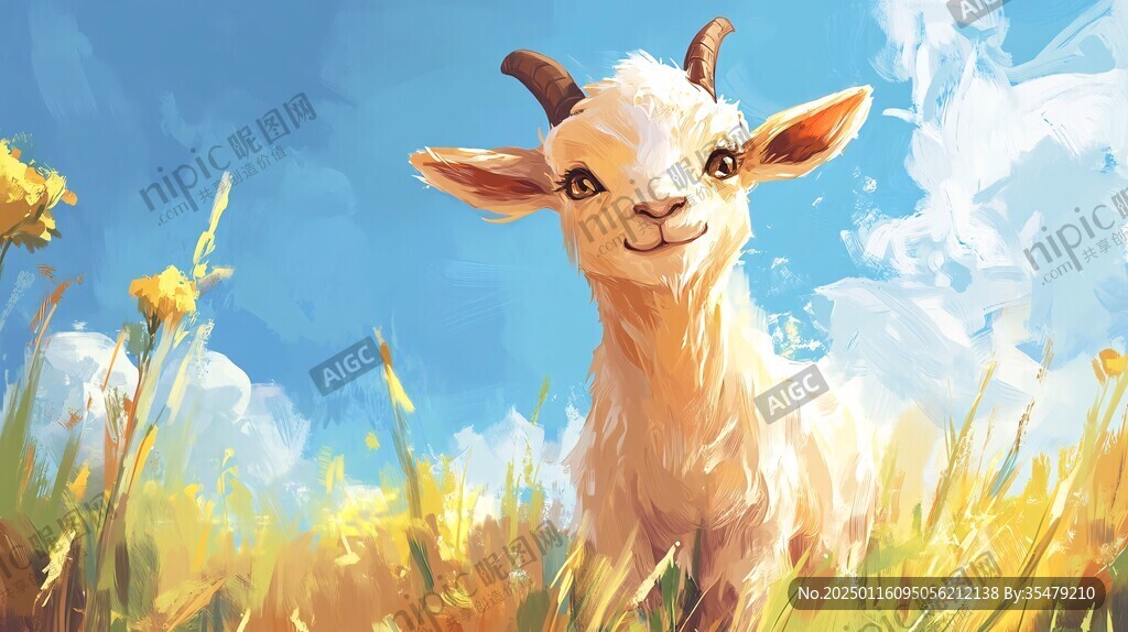 內蒙羊插畫