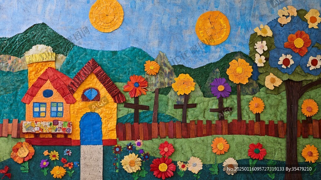 幼兒園毛氈作品墻
