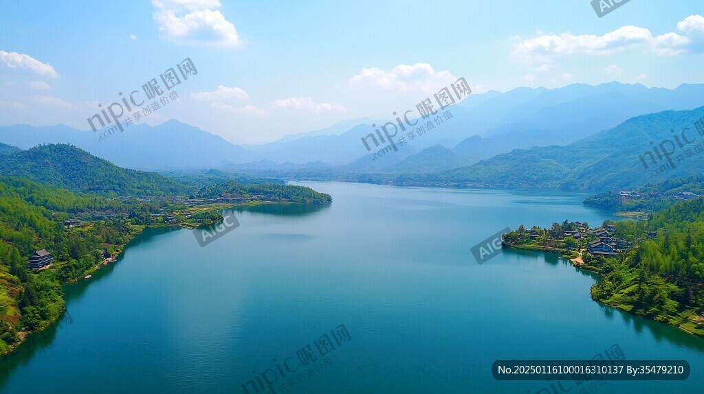 航拍金海湖