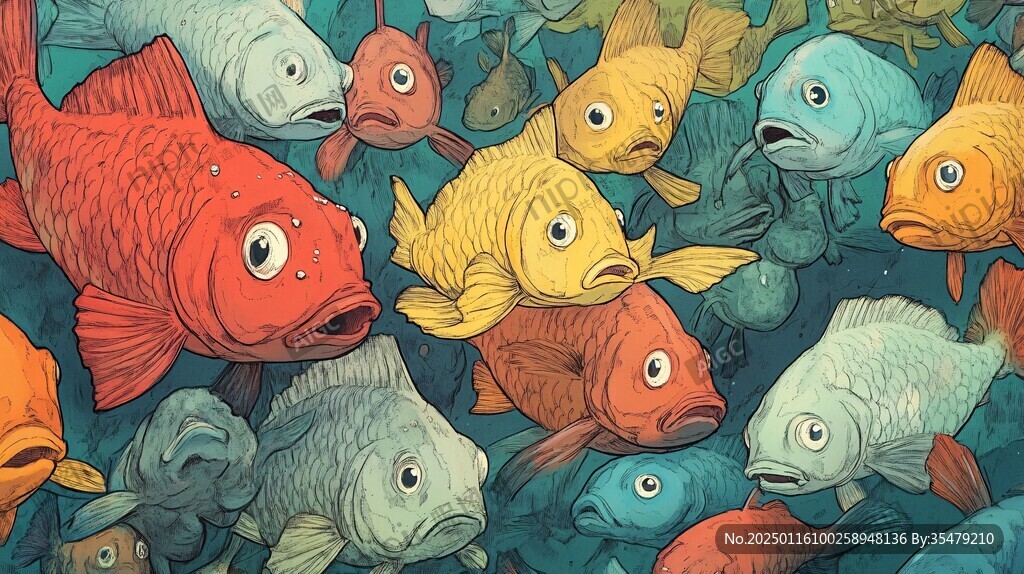 魚繪本插畫