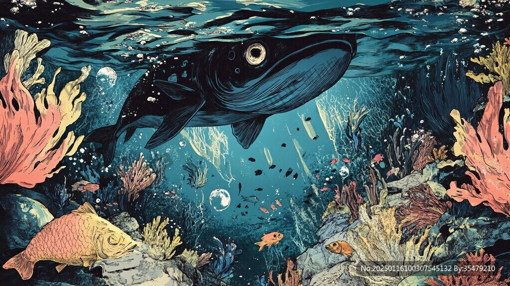 海洋館宣傳插畫