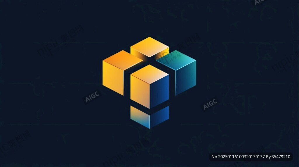立體方塊logo