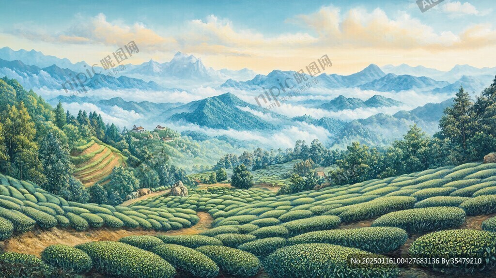 茶山油畫