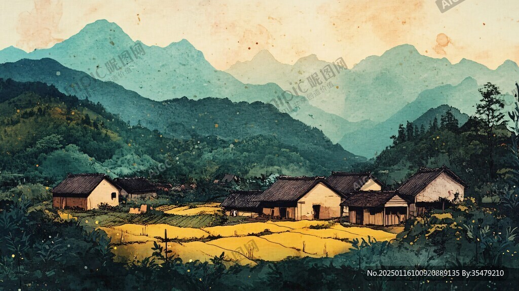山村插畫