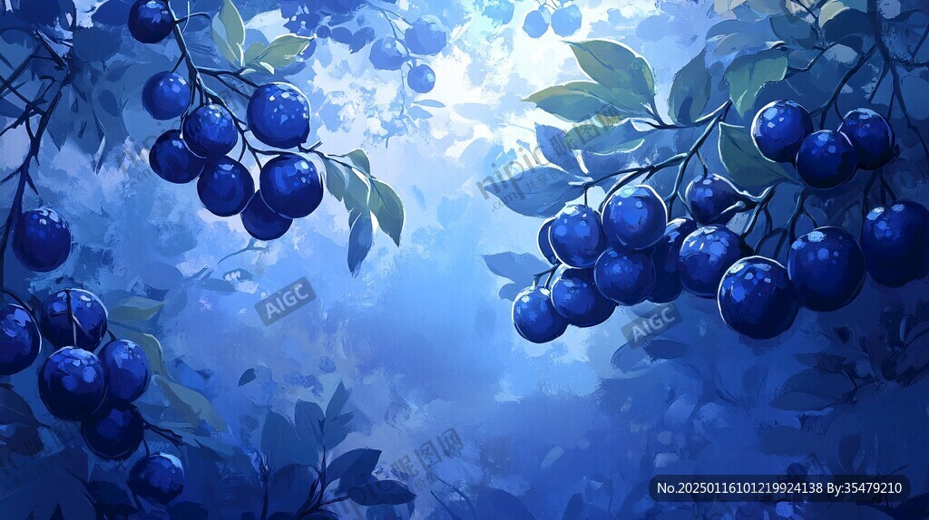 原創藍莓插畫