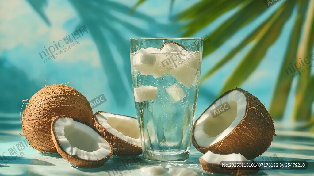 滿(mǎn)杯椰奶飲品高清圖