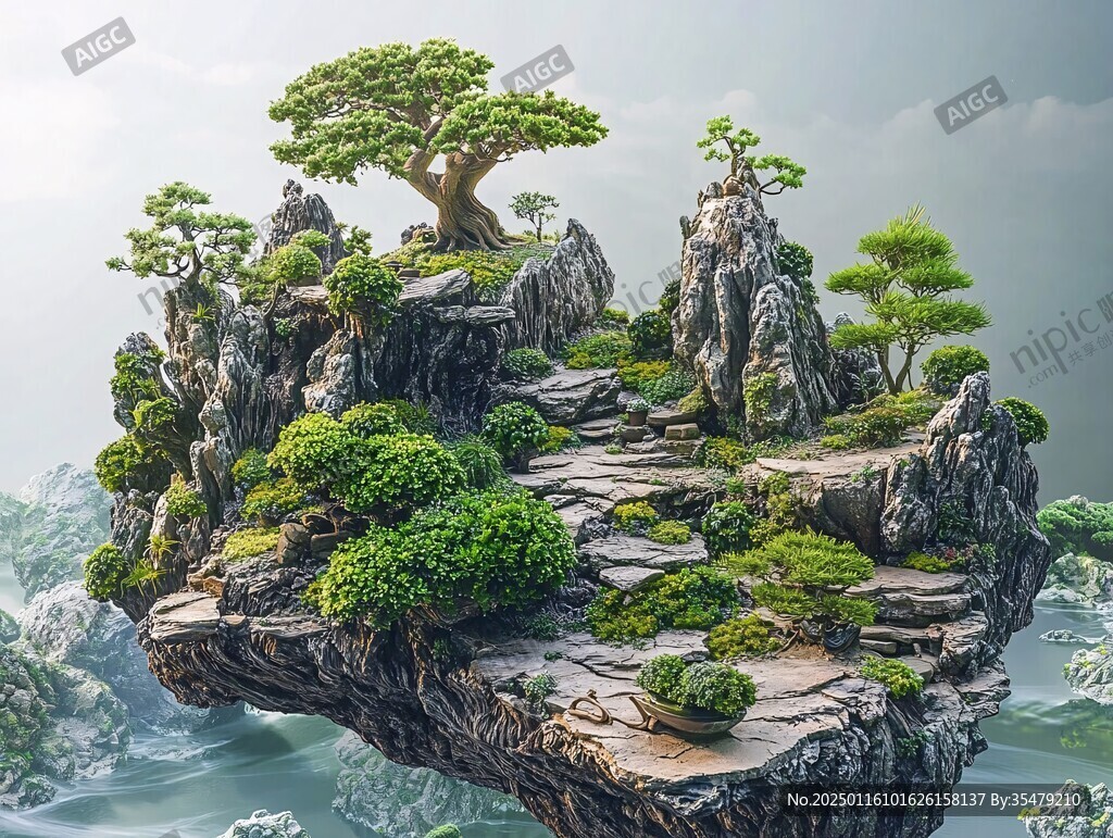 微縮假山盆景