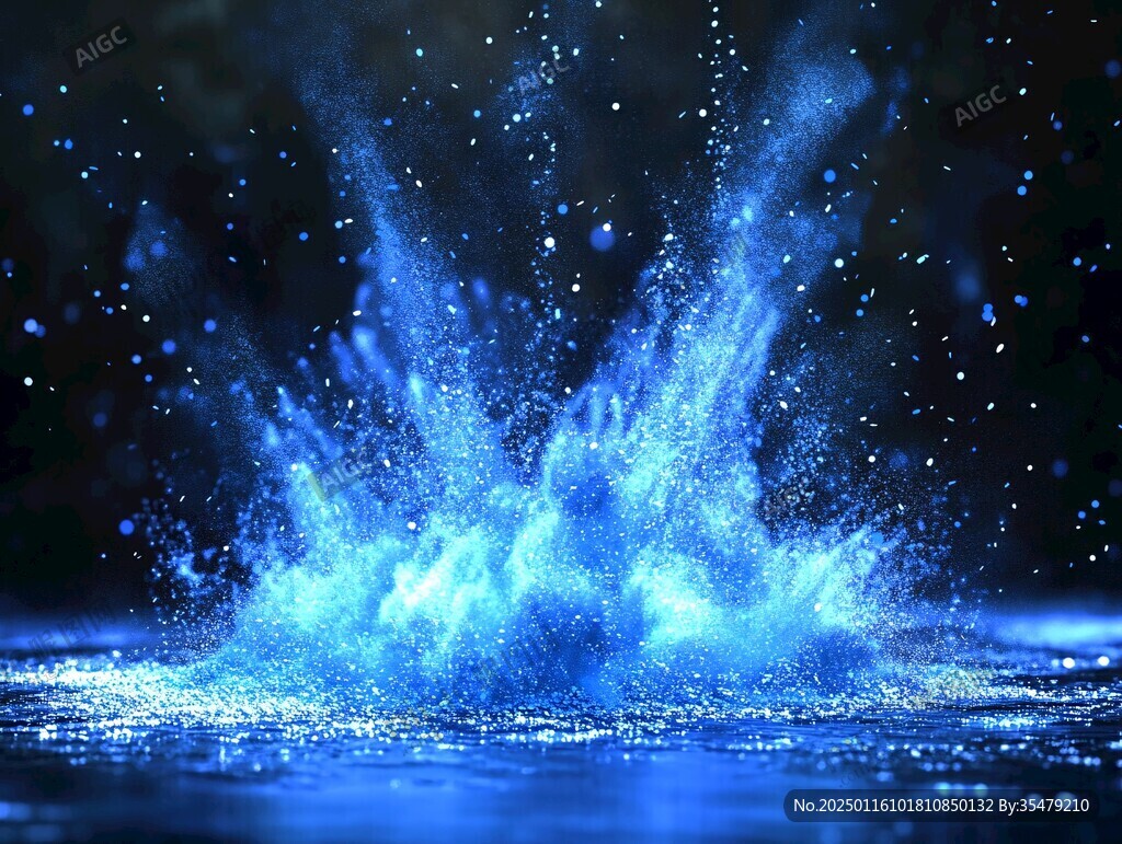 噴濺水花夜景