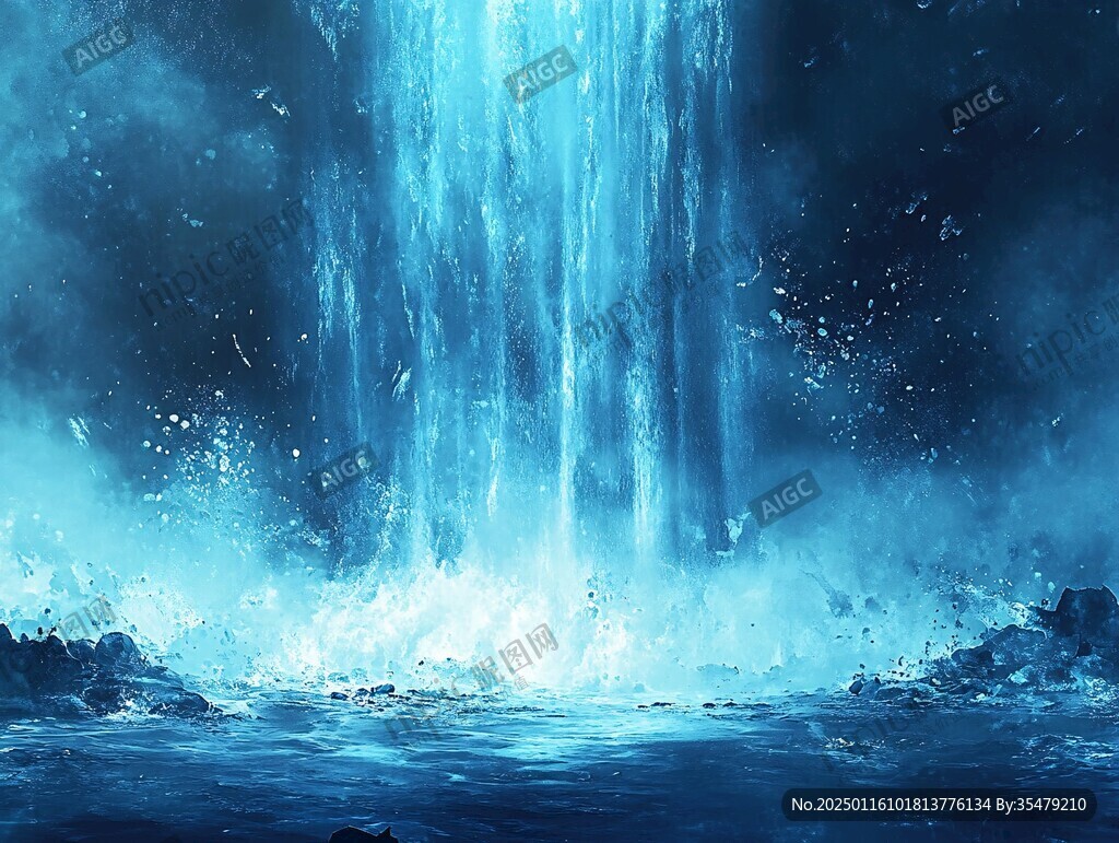 瀑布背景圖