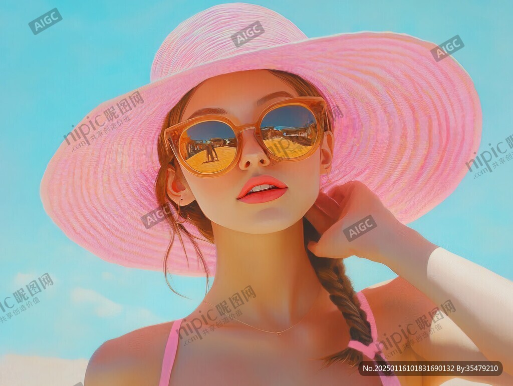 夏日少女插畫