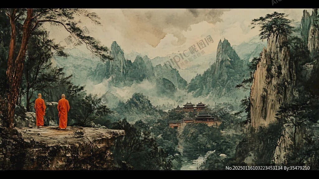 九華山油畫