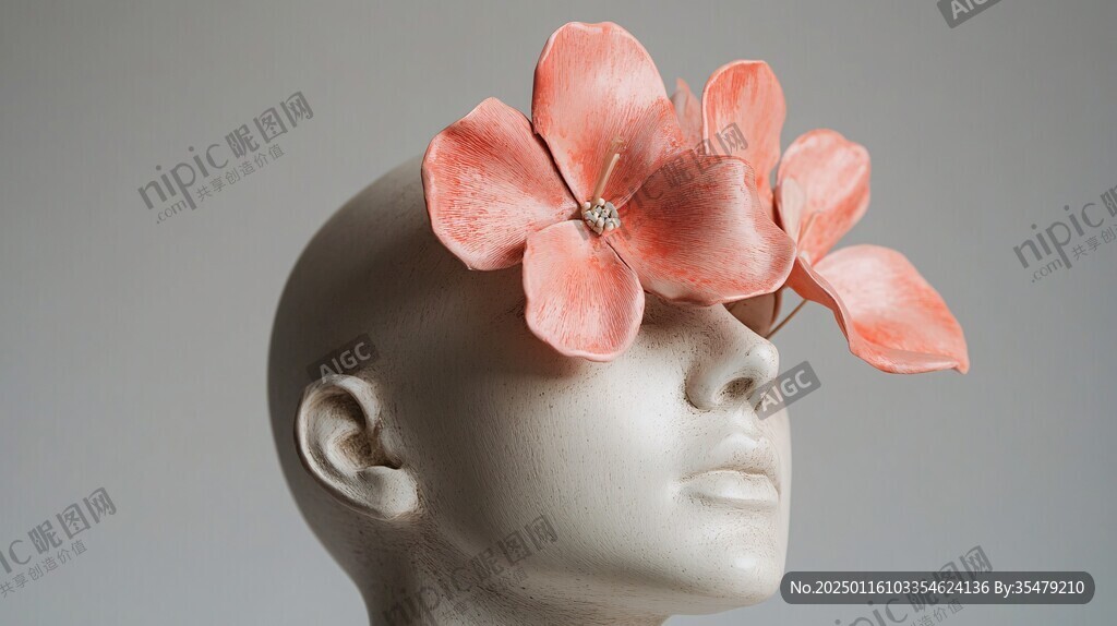 人頭花藝造型