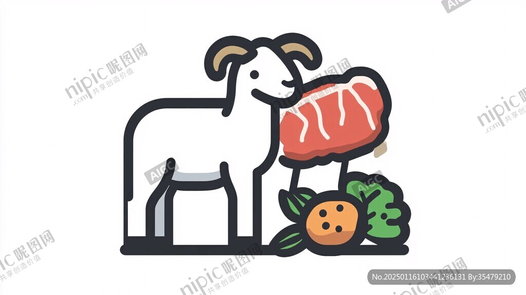 羊肉插畫設(shè)計(jì)