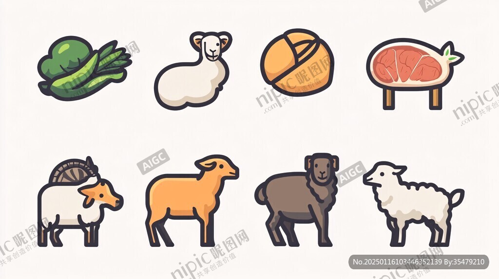 羊肉插畫設(shè)計