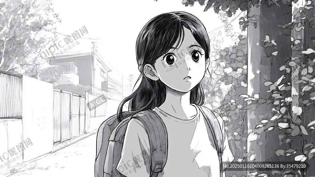 回頭相望的少女