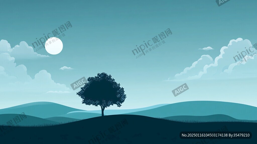 簡(jiǎn)約風(fēng)景插畫