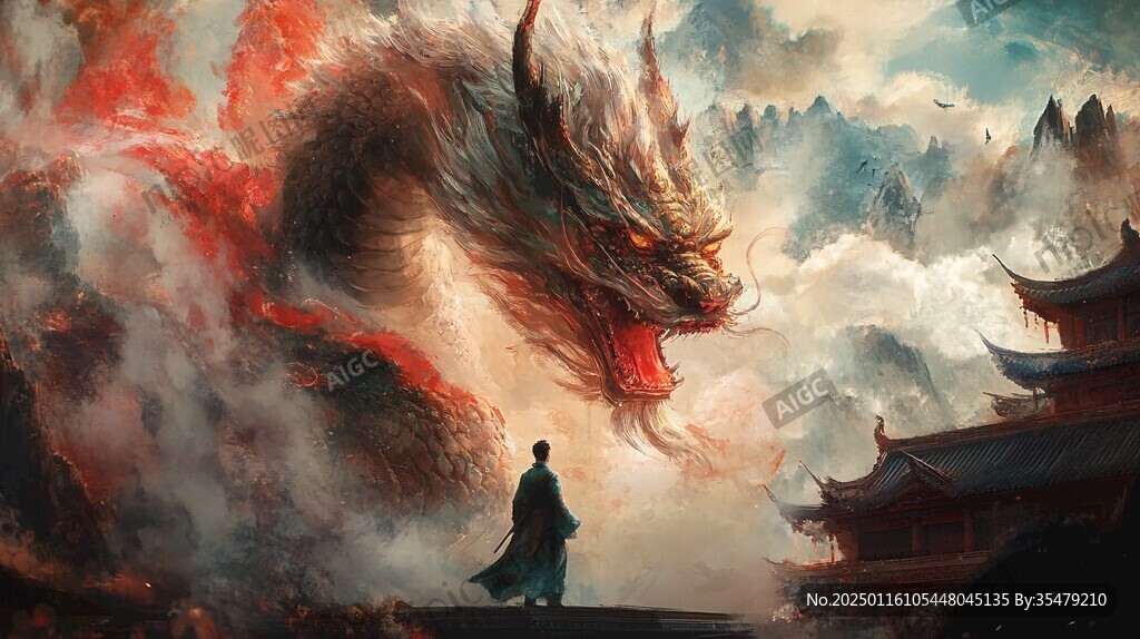 龍年橫版插畫