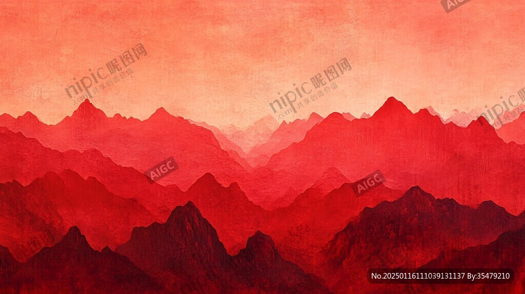 紅色山巒