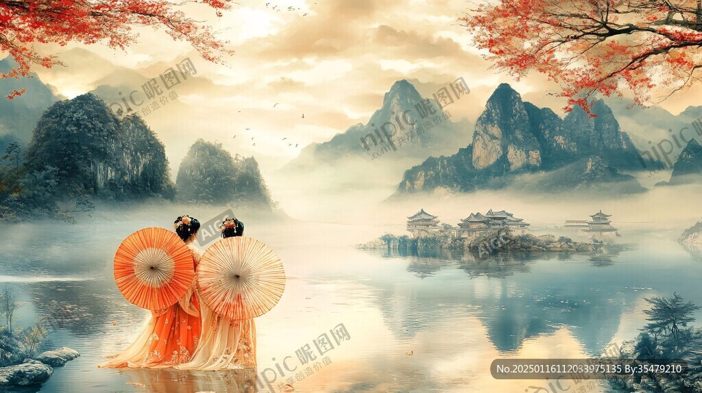 浪漫詩(shī)意山水意境