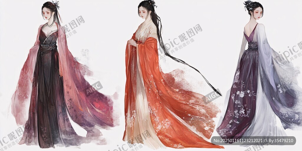 古裝半身人物設計