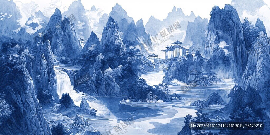 古風(fēng)山水場(chǎng)景