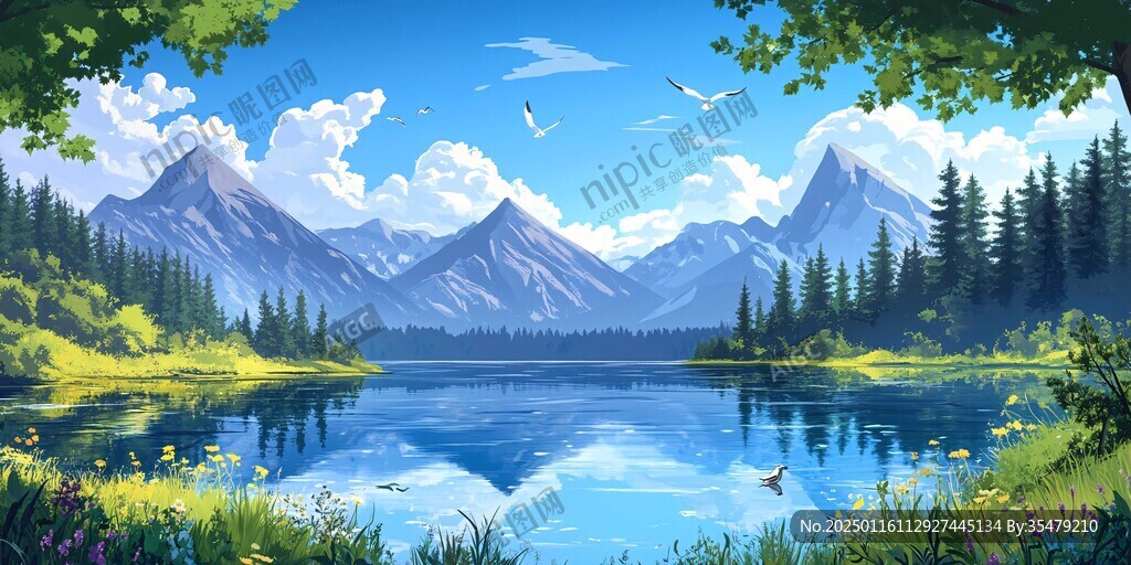 寬屏風景畫
