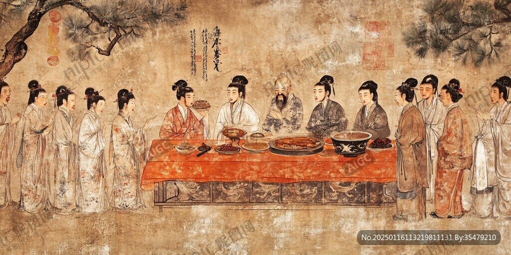 古代宴飲圖