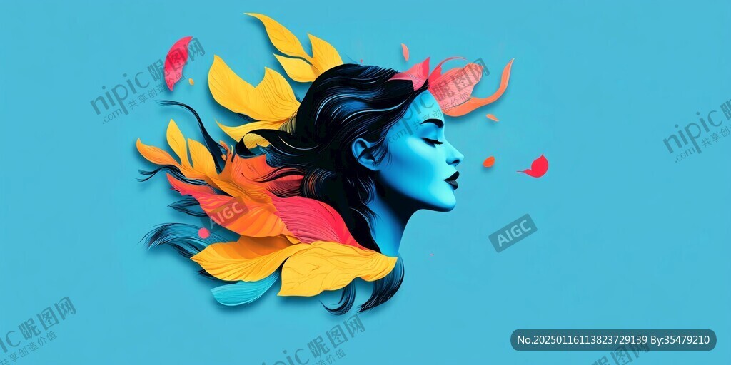 美女創(chuàng)意插畫