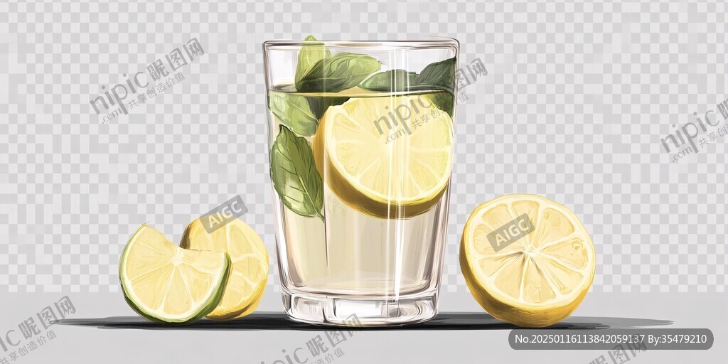 檸檬汁插畫