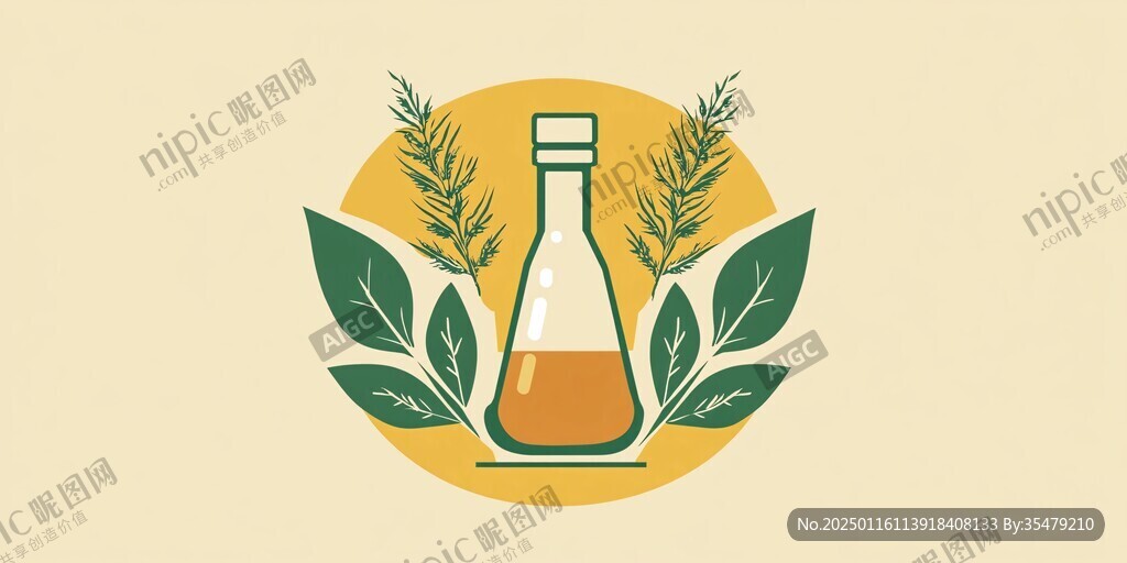 芝麻油標(biāo)簽插畫
