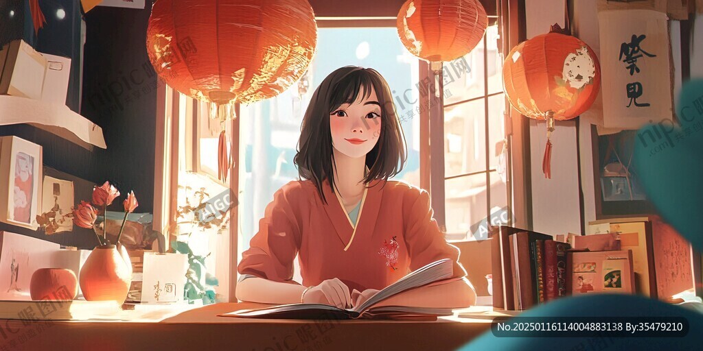 居家的女生