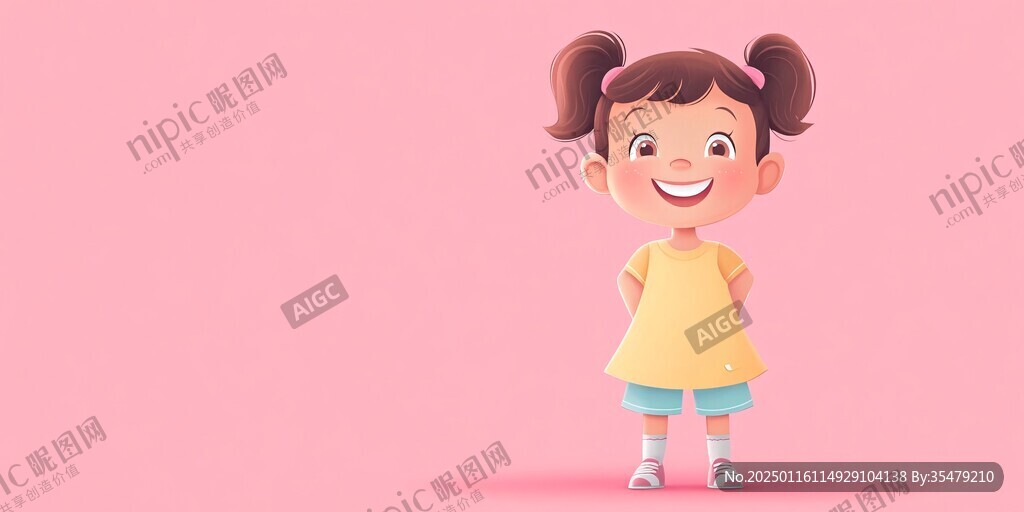 兒童全身像插畫