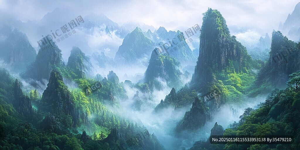 群峰仙境全景