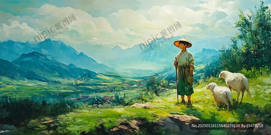 放羊插畫