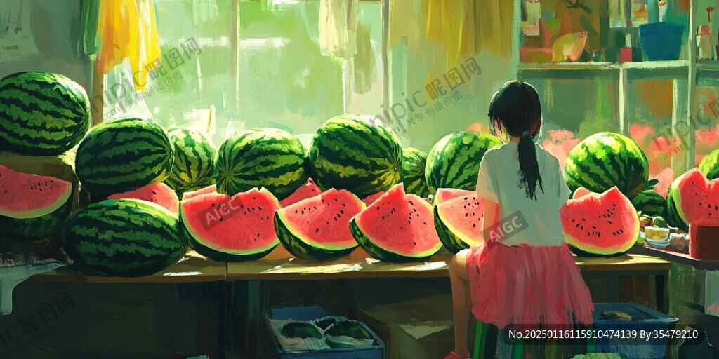 吃瓜群眾吃瓜少年少女