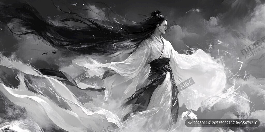白色古風人物