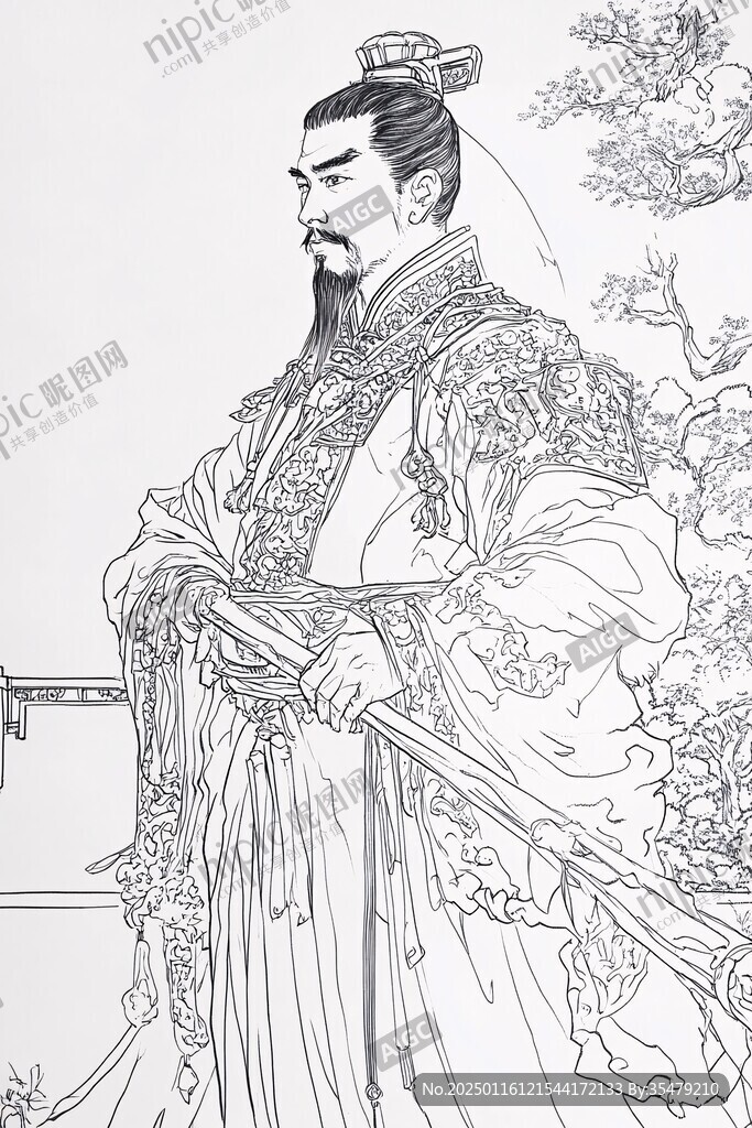 手繪秦始皇